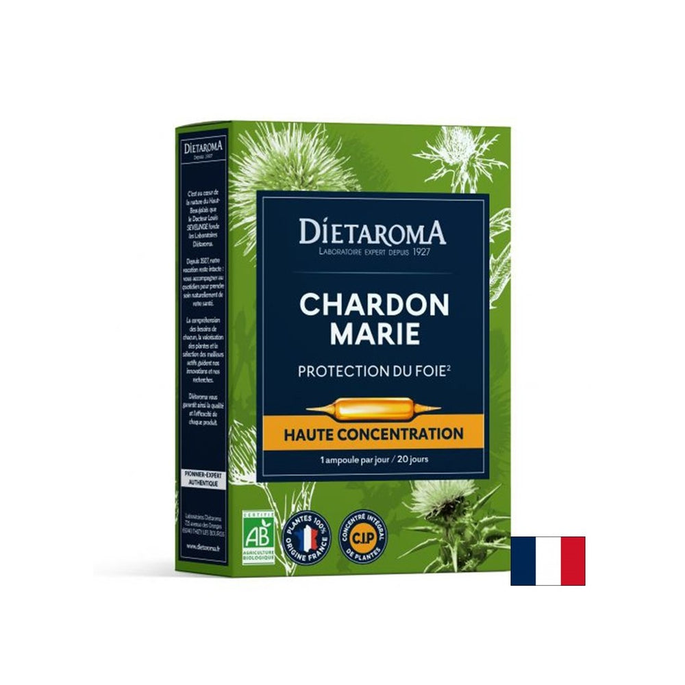 Черен дроб и жлъчка - млечен бодил, 20 ампули за пиене