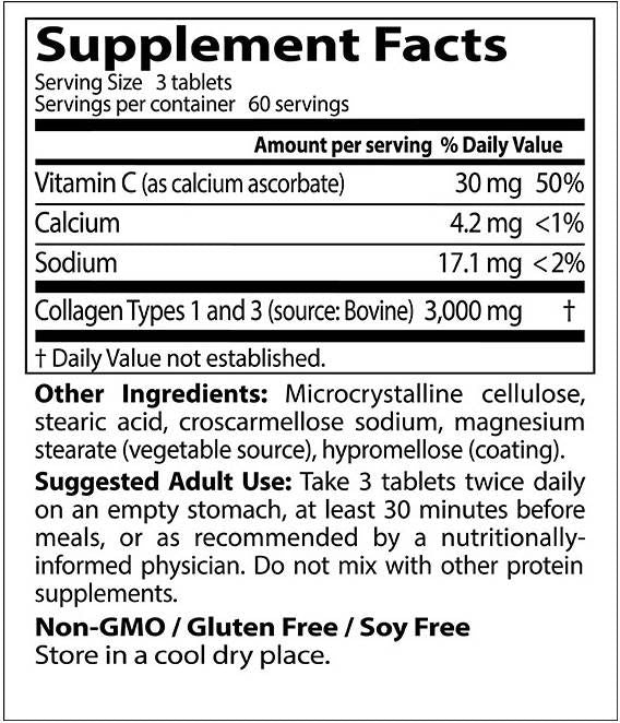 Най -добри видове колаген 1 и 3/1000 mg - 180 таблетки