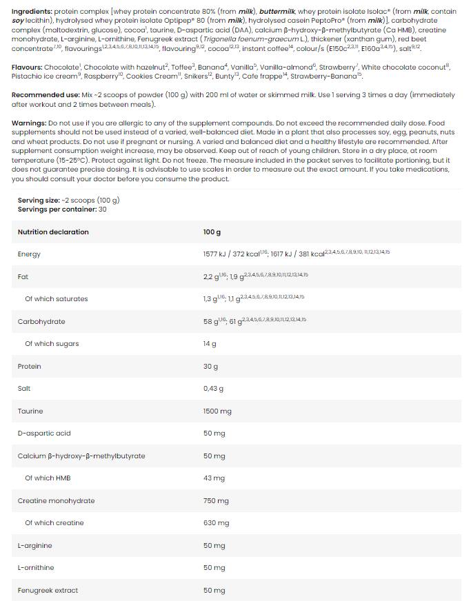 Black Line / Anabolic Mass Gainer - 3000 grams - Nutra Best Europe