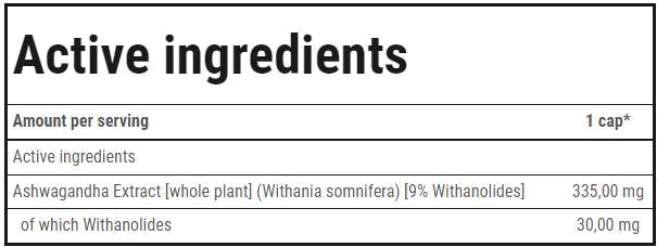Ashwagandha max 335 mg - 60 капсули