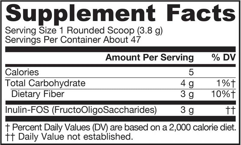 Пребиотичен инулин - Fos - Fructooligosaccharides - 180 грама
