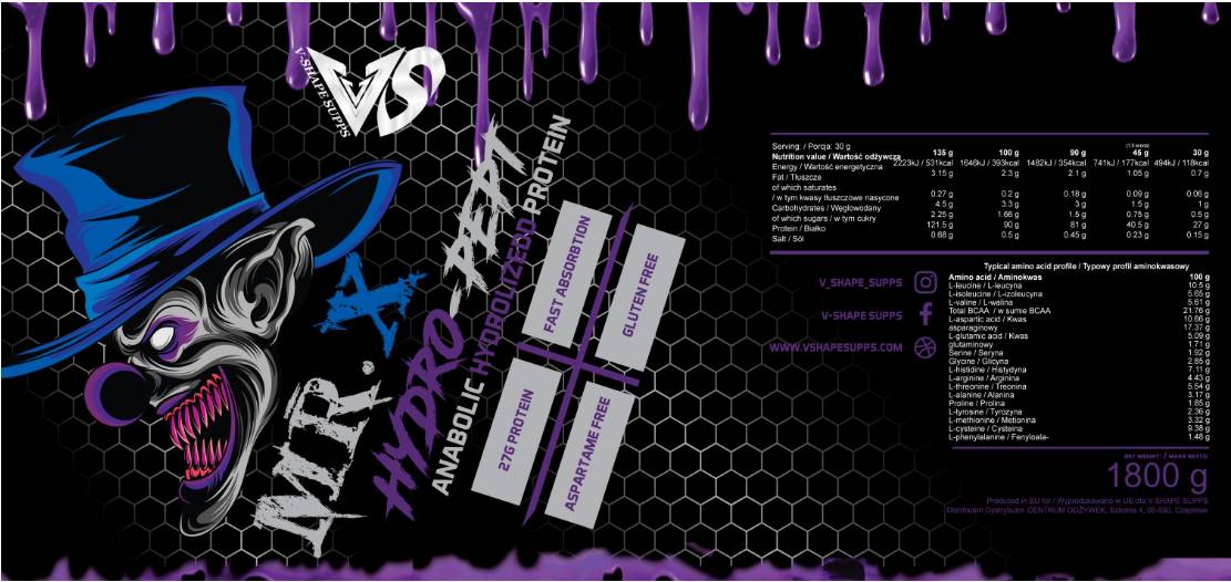 Г -н X Hydro Whey | Анаболен хидролизатен протеин - 1800 грама