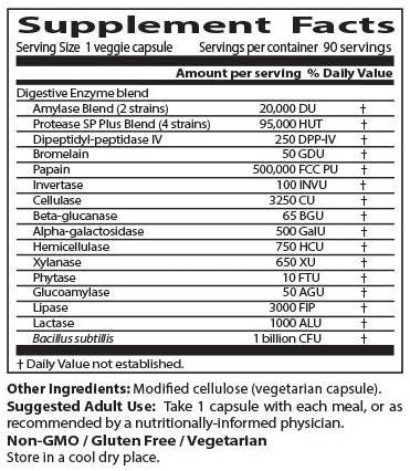 Най -добри храносмилателни ензими - 90 капсули