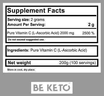 Витамин С 100% на прах - 200 грама