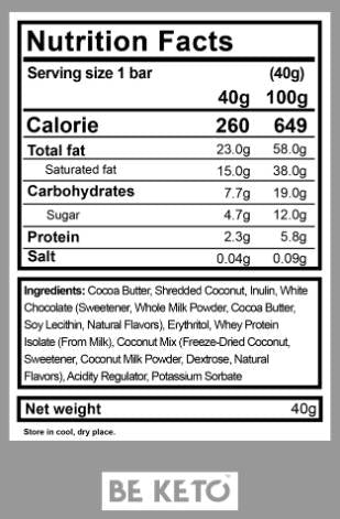 Кето бар комплект | Смес от 9 бара - 9 х 40 грама