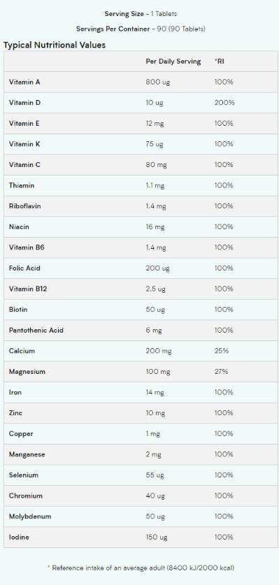 A - Z Multivitamin - 90 таблетки
