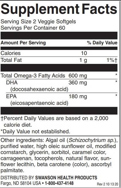 Растителна основа Omega-3 | С участието на Life's Omega - 120 гел капсули