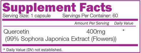 Quercetin 400 mg 60 капсули - Feel You