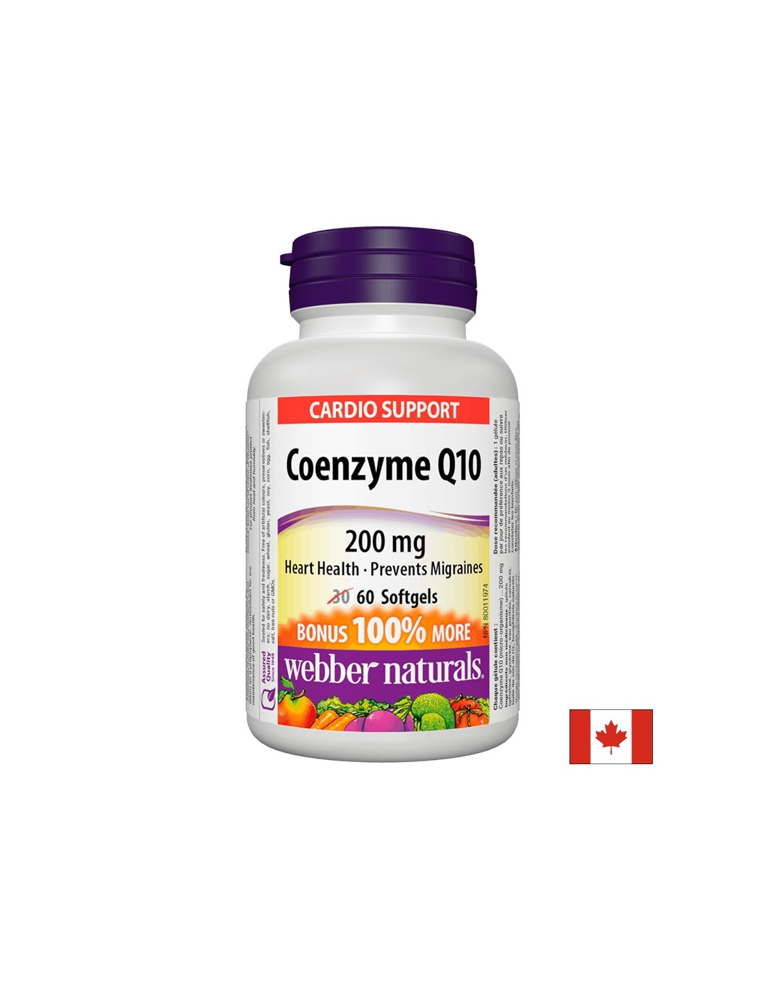Coenzyme Q10, 200 mg, 60 мекгел капсули