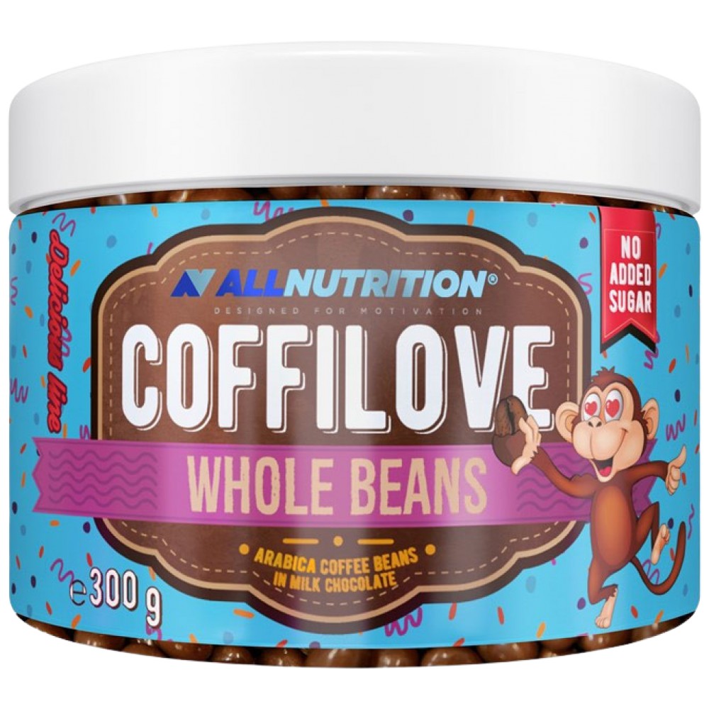 Coffilove | Цяла арабика кафени зърна в млечен шоколад - 300 грама