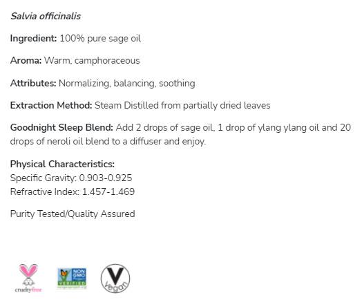 Маслото от градински чай | 100% чист салвия официалис - 30 ml