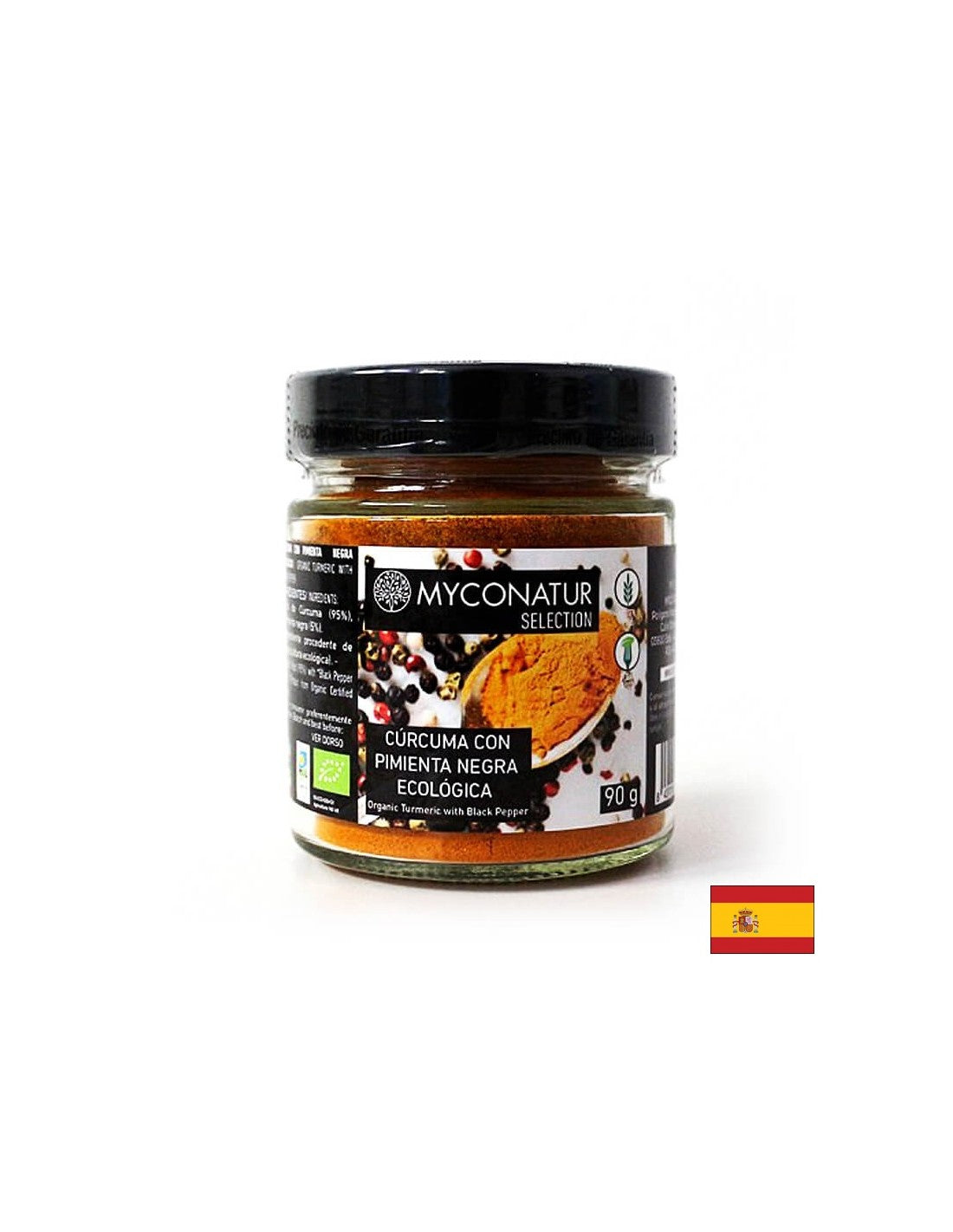 Curcuma Con Pimienta Negra Ecologica - Био куркума на прах (корен) с черен пипер, 90 гр. <tc>Myconatur</tc>