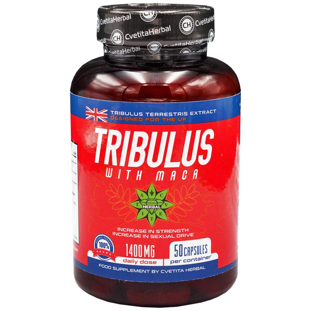 Tribulus с мака 1400 mg - 50 капсули