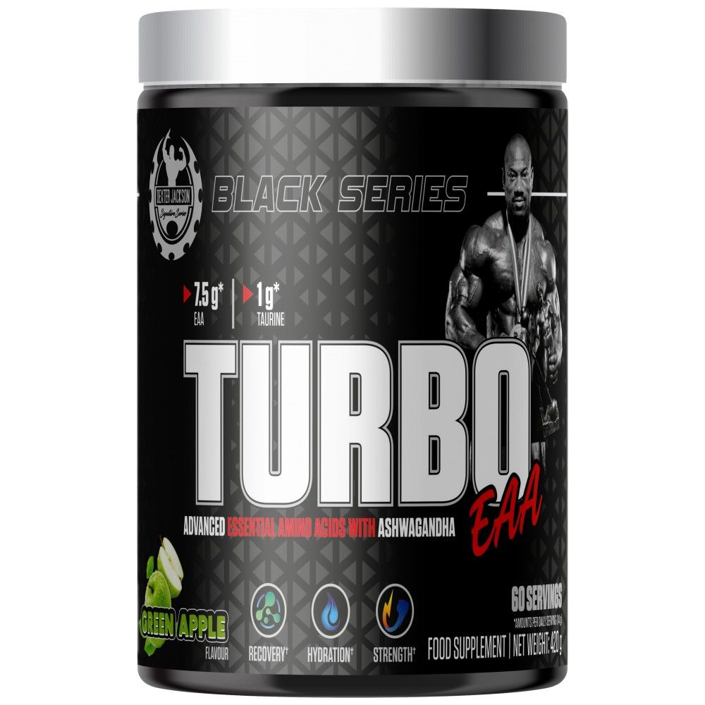 Черна серия | Turbo EAA Powder ~ Основни аминокиселини с таурин - 420 грама