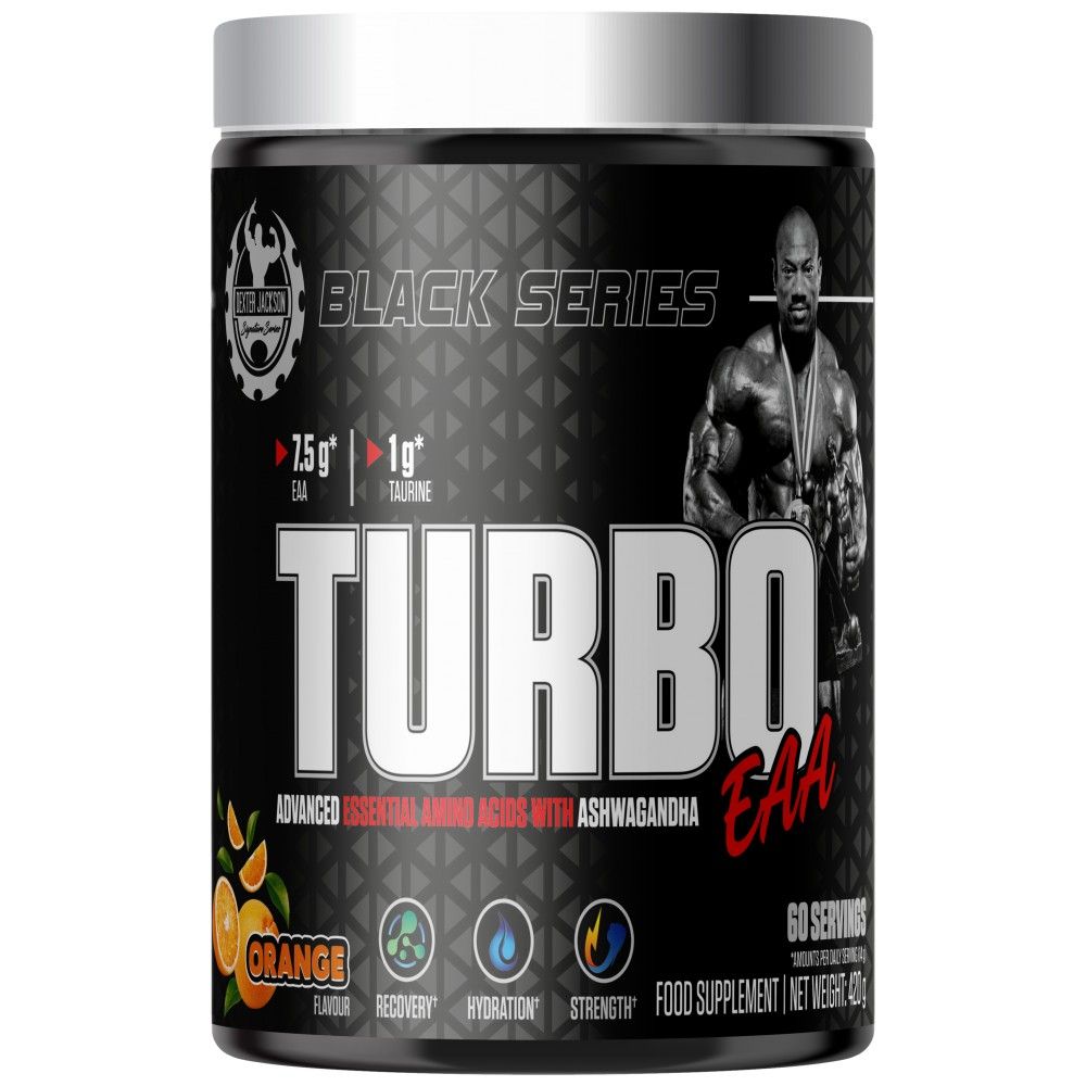 Черна серия | Turbo EAA Powder ~ Основни аминокиселини с таурин - 420 грама