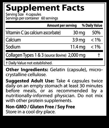 Най -добрите видове колаген 1 и 3/500 mg - 240 капсули