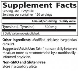 Най -добър L -тирозин 500 mg - 120 капсули