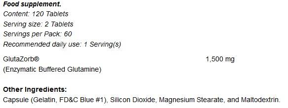 Глута Zorb глутамин - 120 капсули