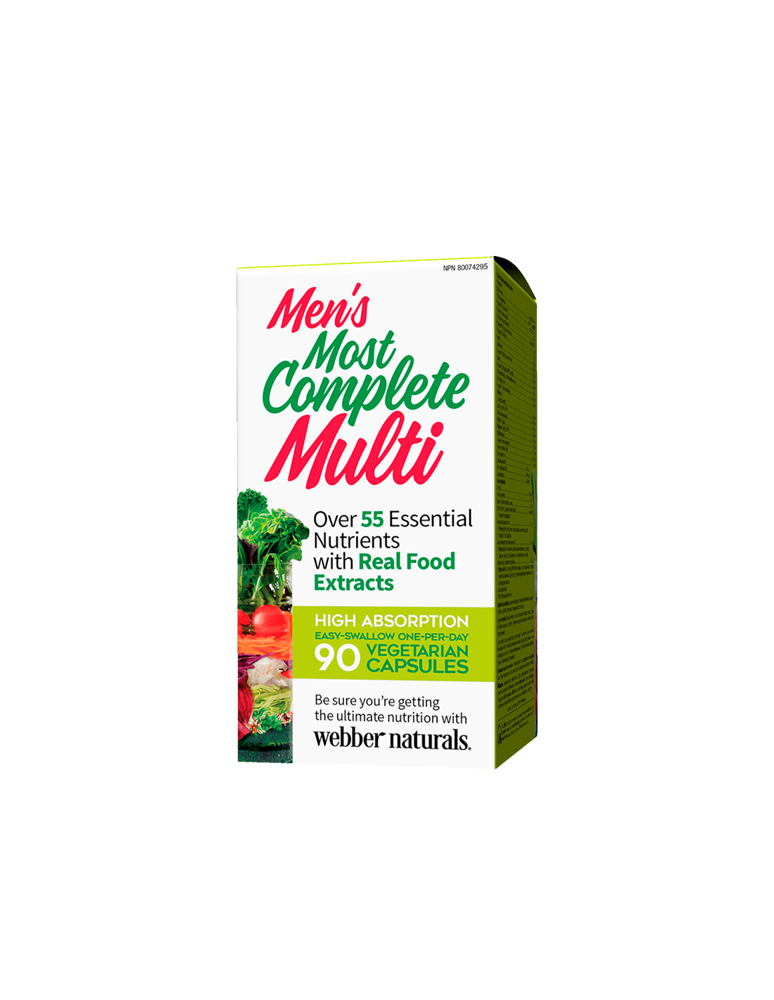 Мултивитамини за мъже - Men's Most Complete Multi, 90 V капсули <tc>Webber Naturals</tc>