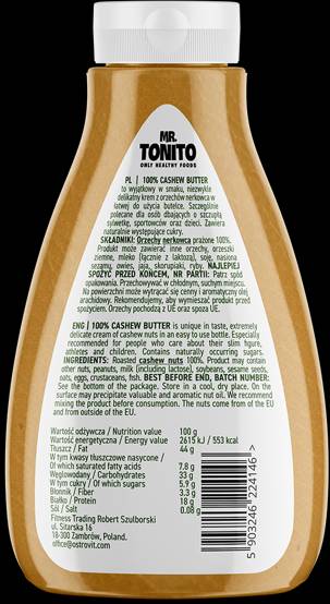 Г -н Tonito / Cashew Butter Smooth 400 грама