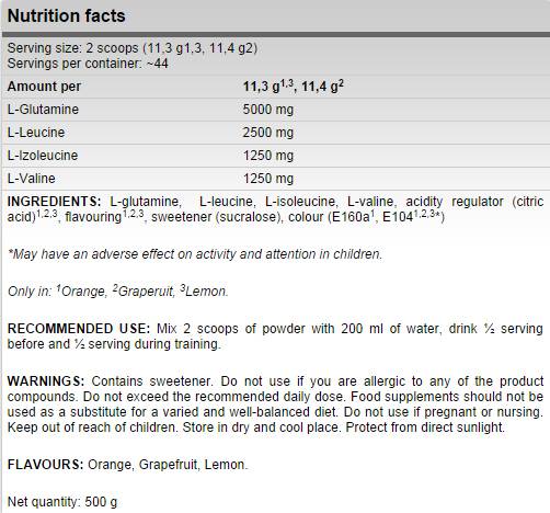 Xtreme anticatabolix/bcaa + глутамин смес - 500 грама