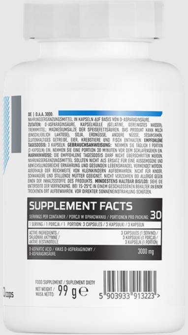 DAA 3000 | D-аспарагична киселина капачки 90 капсули