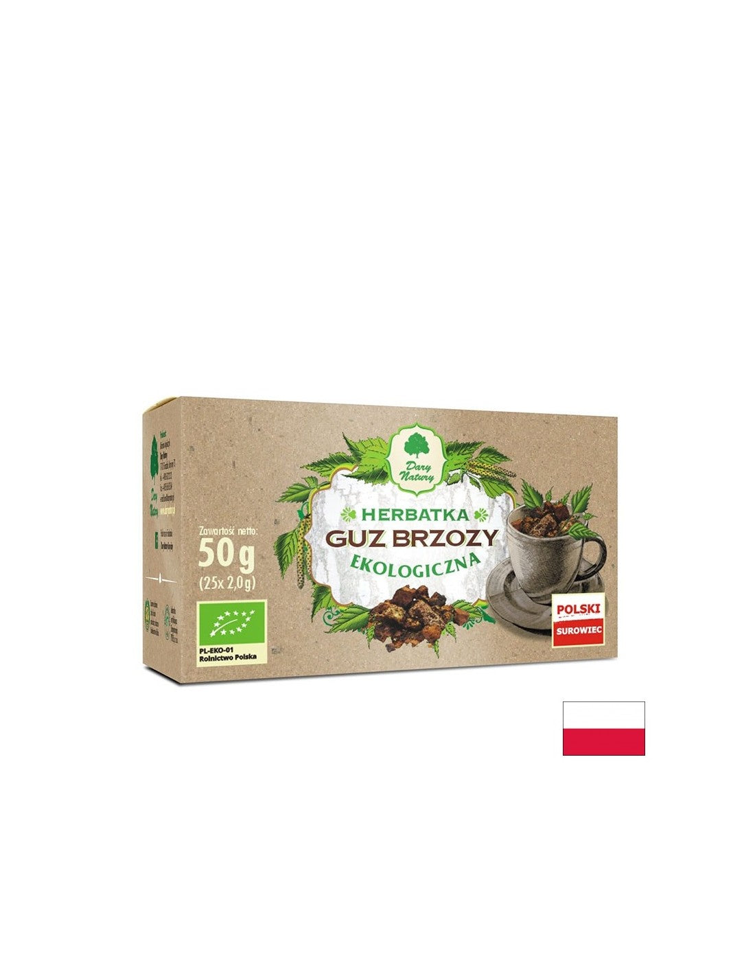 Гъба и бреза на прахообразна гъба - Био, 25 торбички за филтри