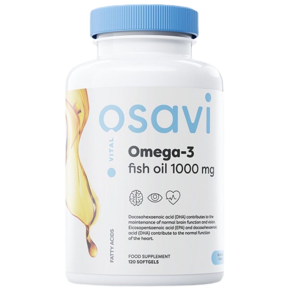 Omega 3 рибено масло 1000 mg / аромат на лимон - 120 гел капсули