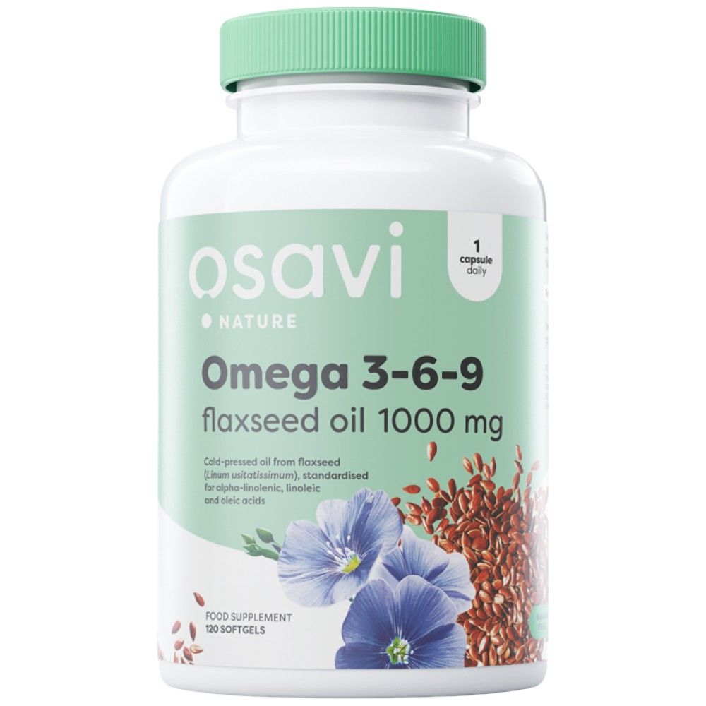 Omega 3-6-9 ленено масло 1000 mg-120 Softgels