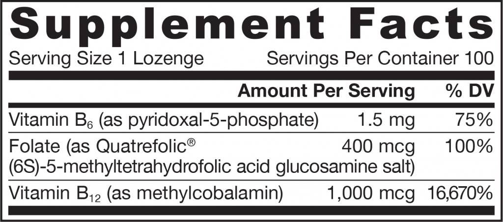 Methyl B-12 1000 mcg & Methyl Folate 400 mcg - 100 Chewable Tablets - Nutra Best Europe