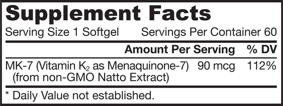 MK -7 90 MCG - 60 гел капсули