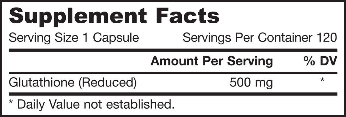 Намален глутатион 500 mg - 120 капсули