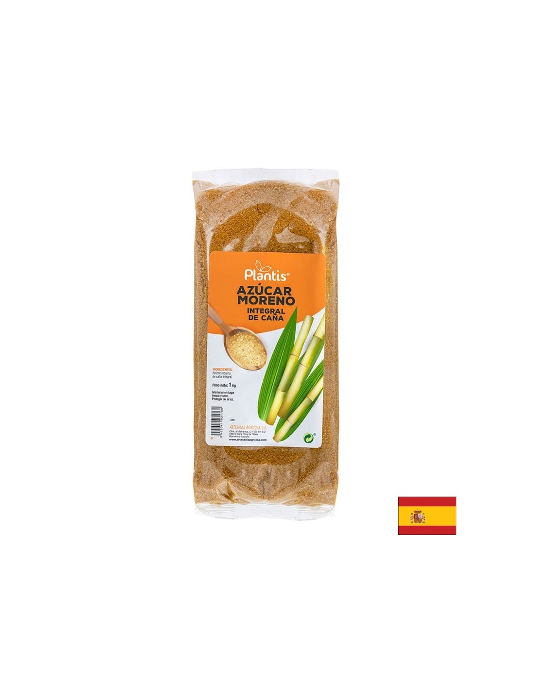 Кафява тръстикова захар (от цели стъбла) - Plantis, 1 kg