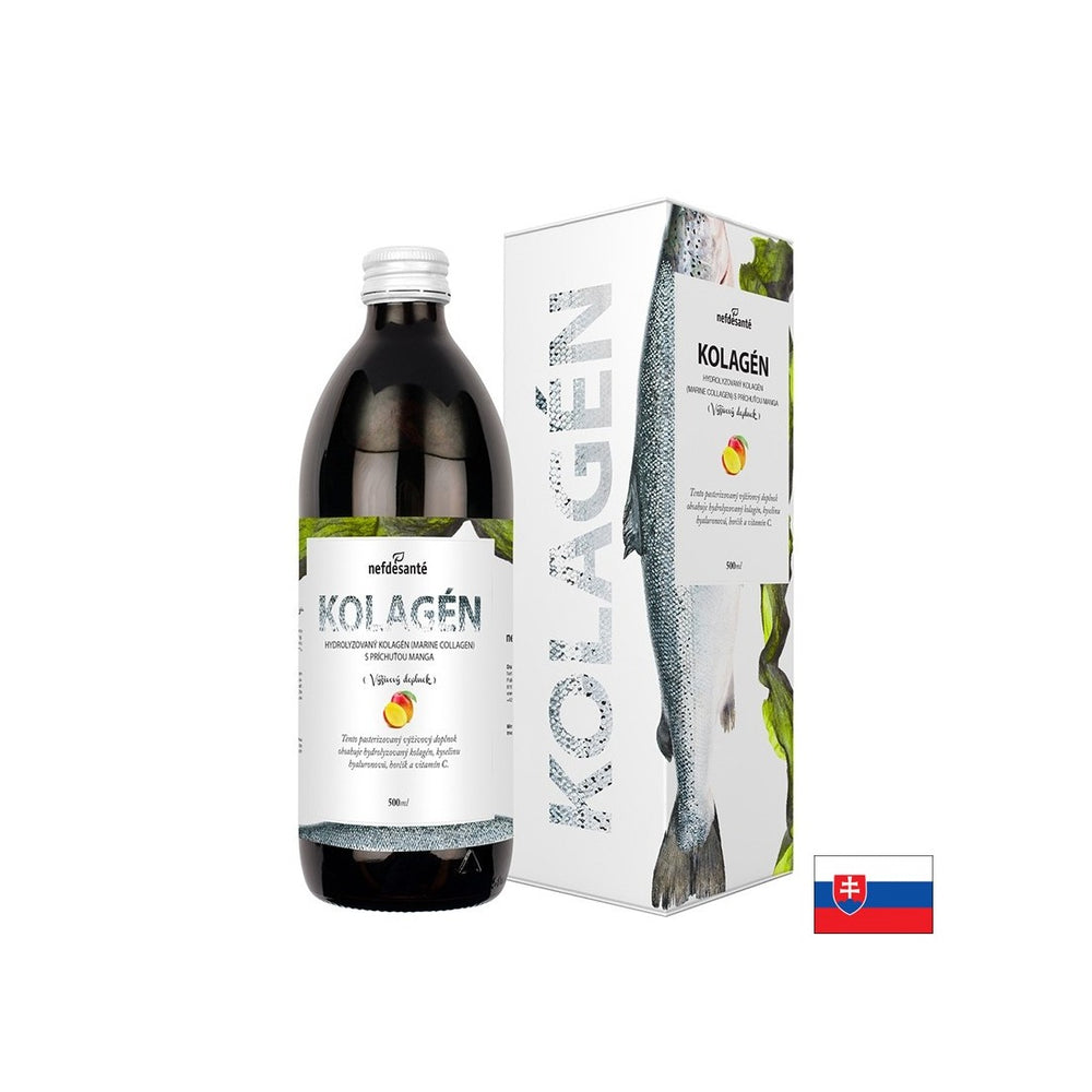 Морски колаген, хиалуронова киселина, вит. C и магнезий - формула за коса, кожа и нокти, 500 ml, 16 дози (аромат на манго)