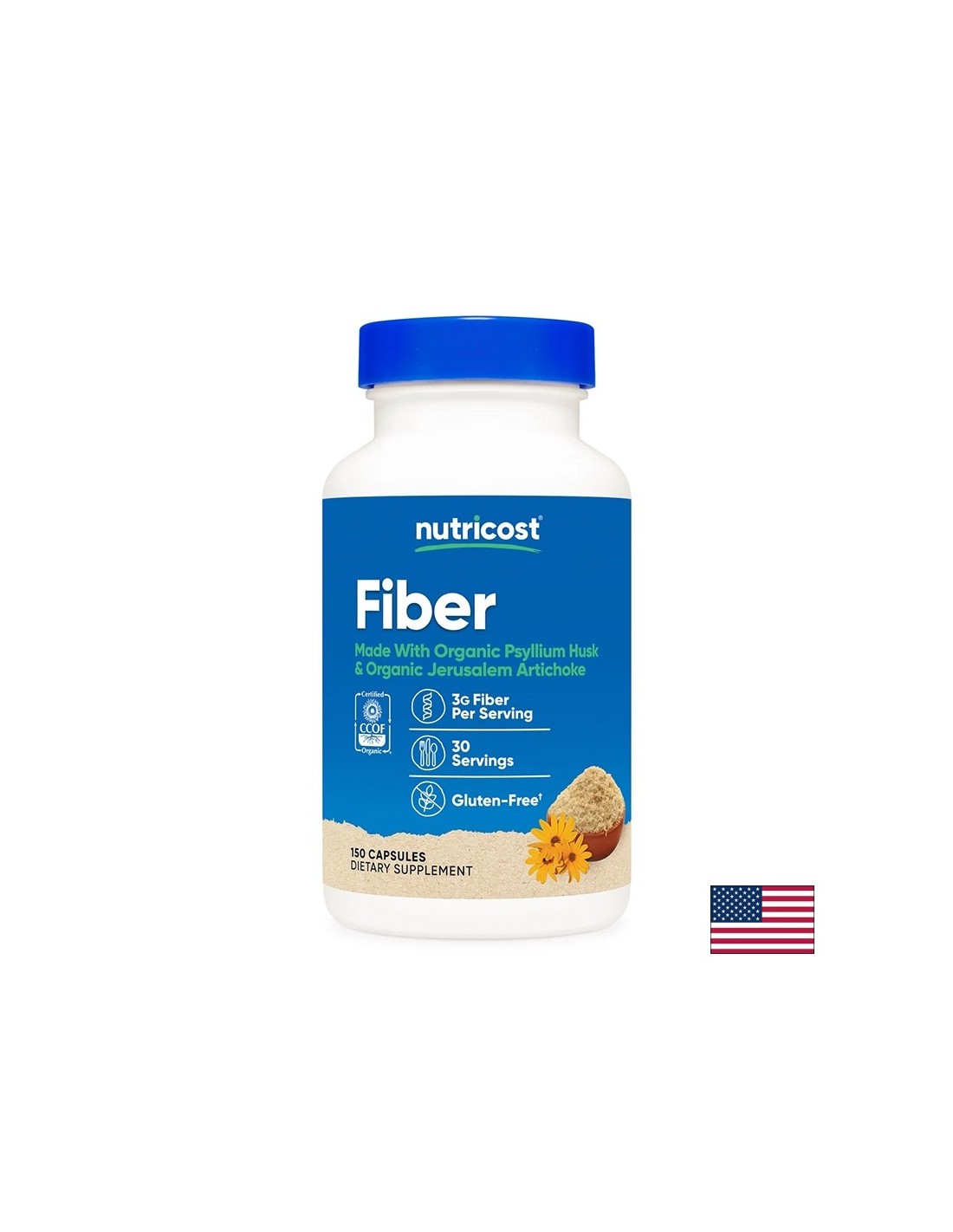 Хъски + Йерусалим артишок (Земна ябълка) - Чревен комфорт и фибри за добро храносмилане, 150 капсули