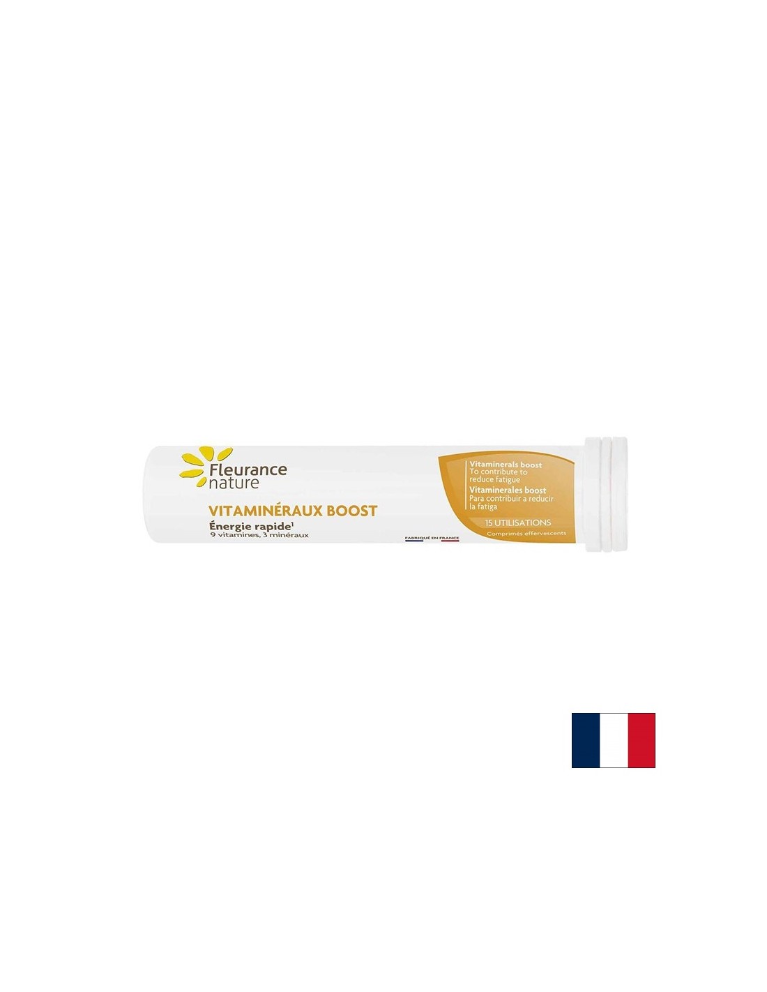 Комплекс от витамини и минерали за тон и енергия, 15 ефервесцентни таблетки с вкус на тропически плодове