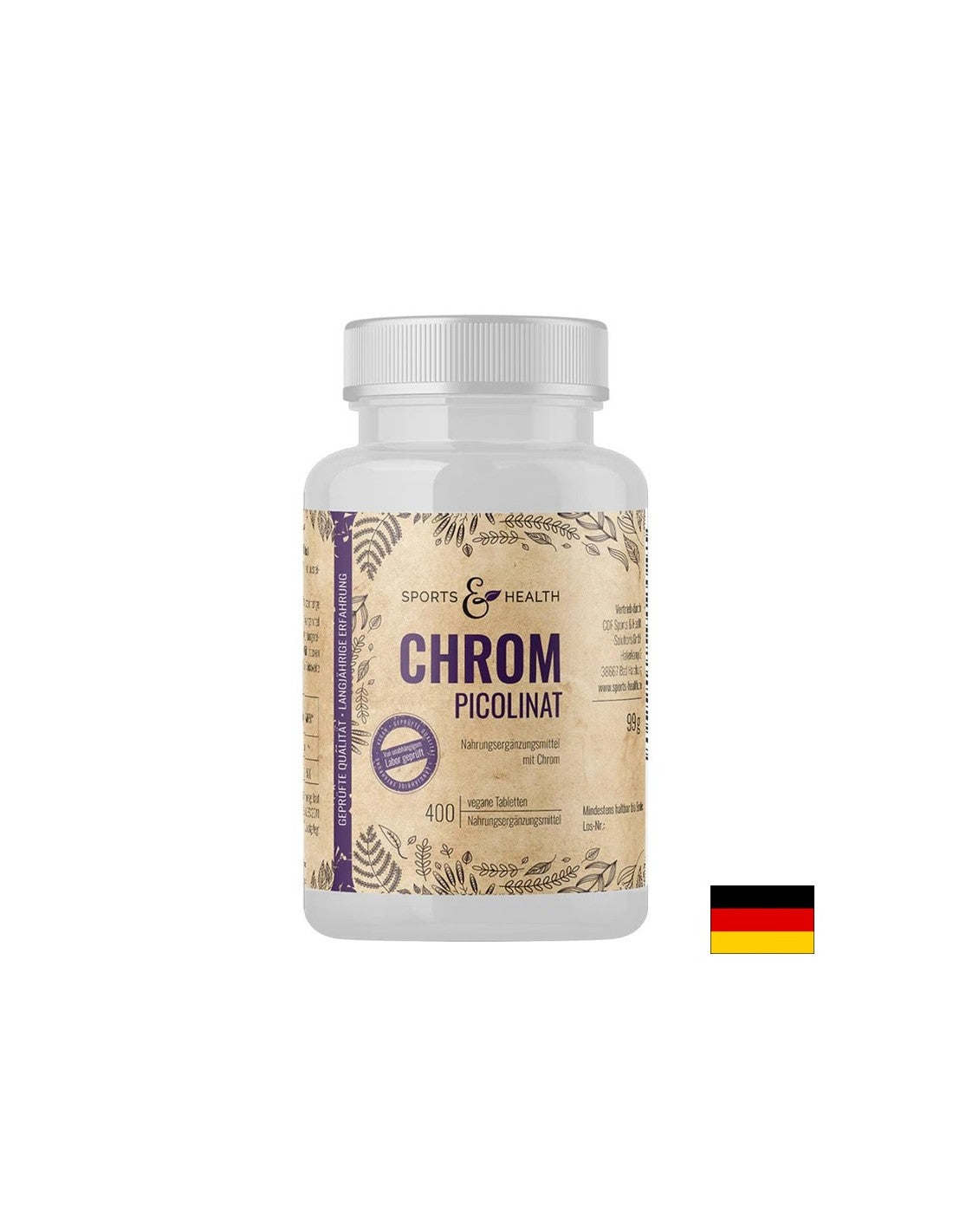 Контрол на теглото и кръвната захар - хром (пиколина), 200 µg x 400 таблетки