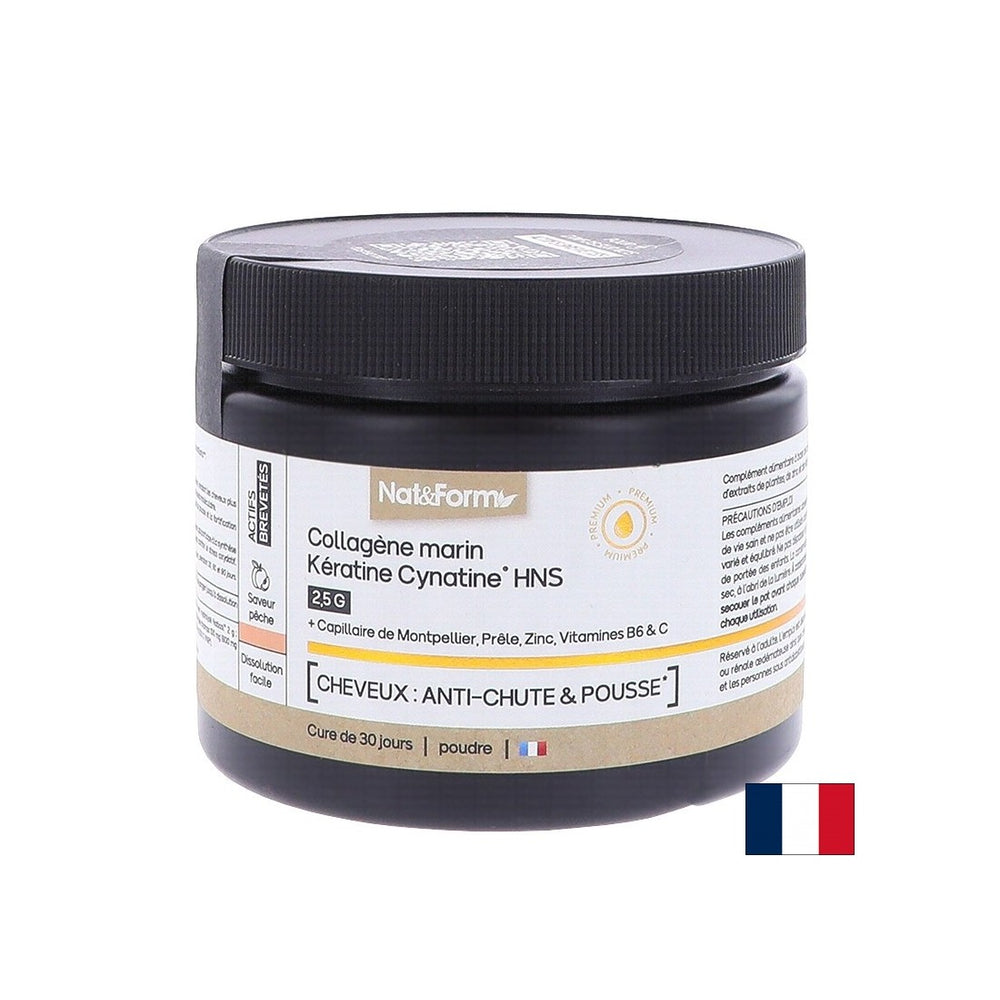 Коса и кожа - хидролизиран морски колаген + кератин HNS, 120 g прах