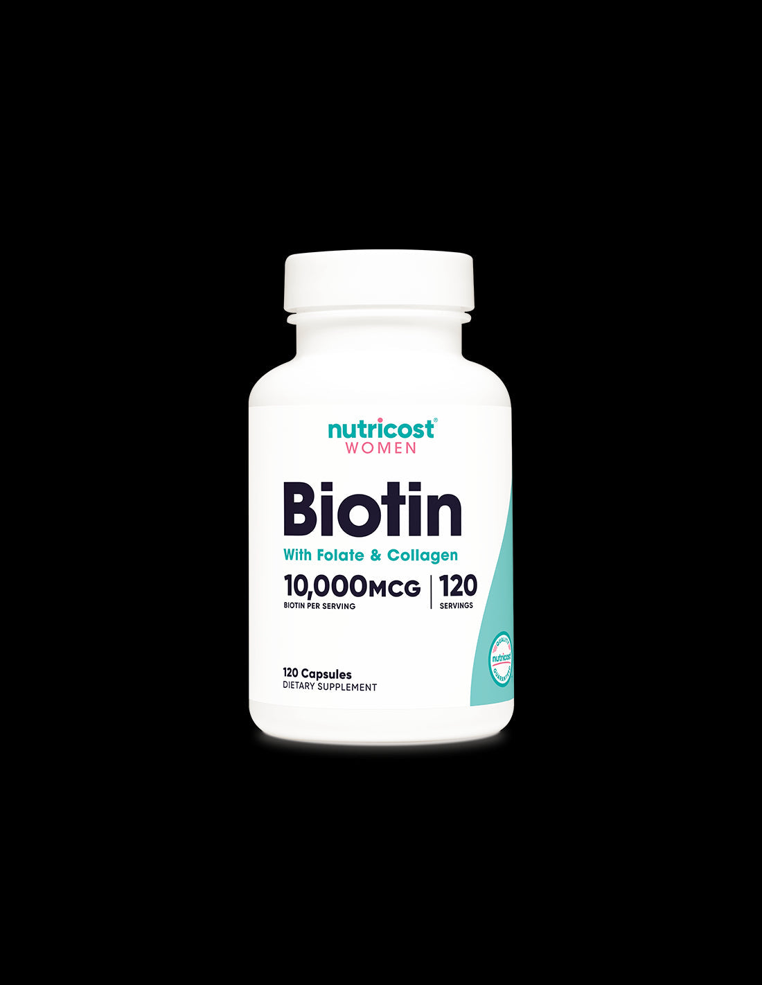 Hair, Skin, Nails - Biotin with Folate and Collagen, 120 Nutricost capsules - Nutra Best Europe