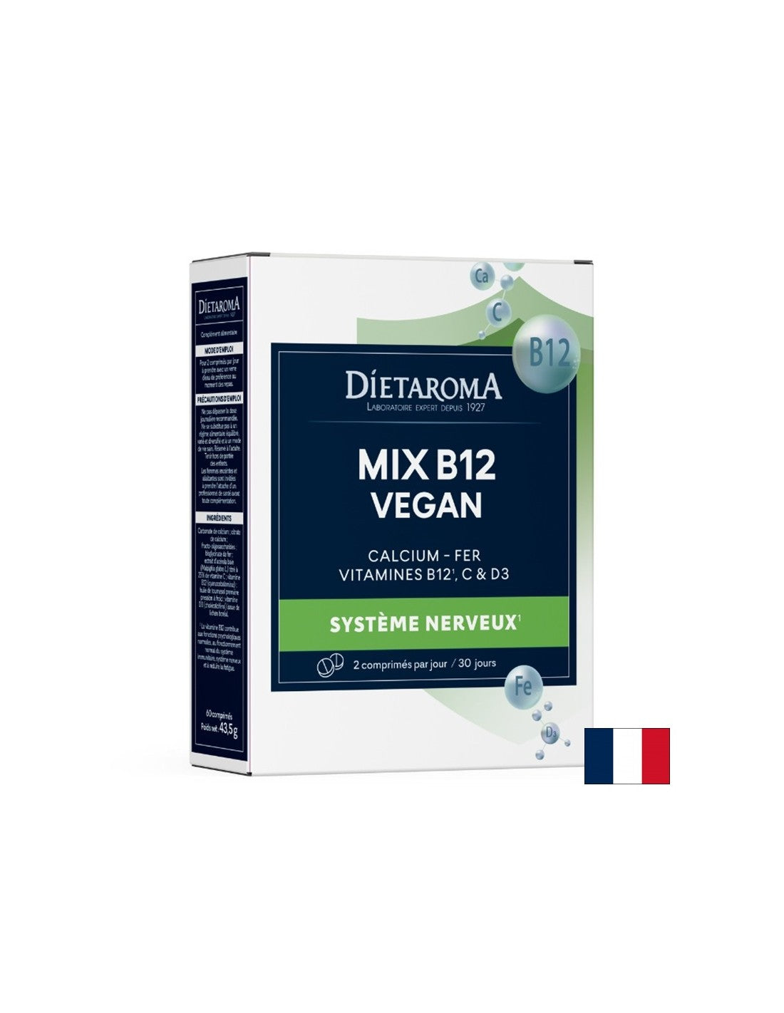 Костна система и циркулация - витамин В12 + желязо, калций, витамин С и D3 (веган формула), 60 таблетки
