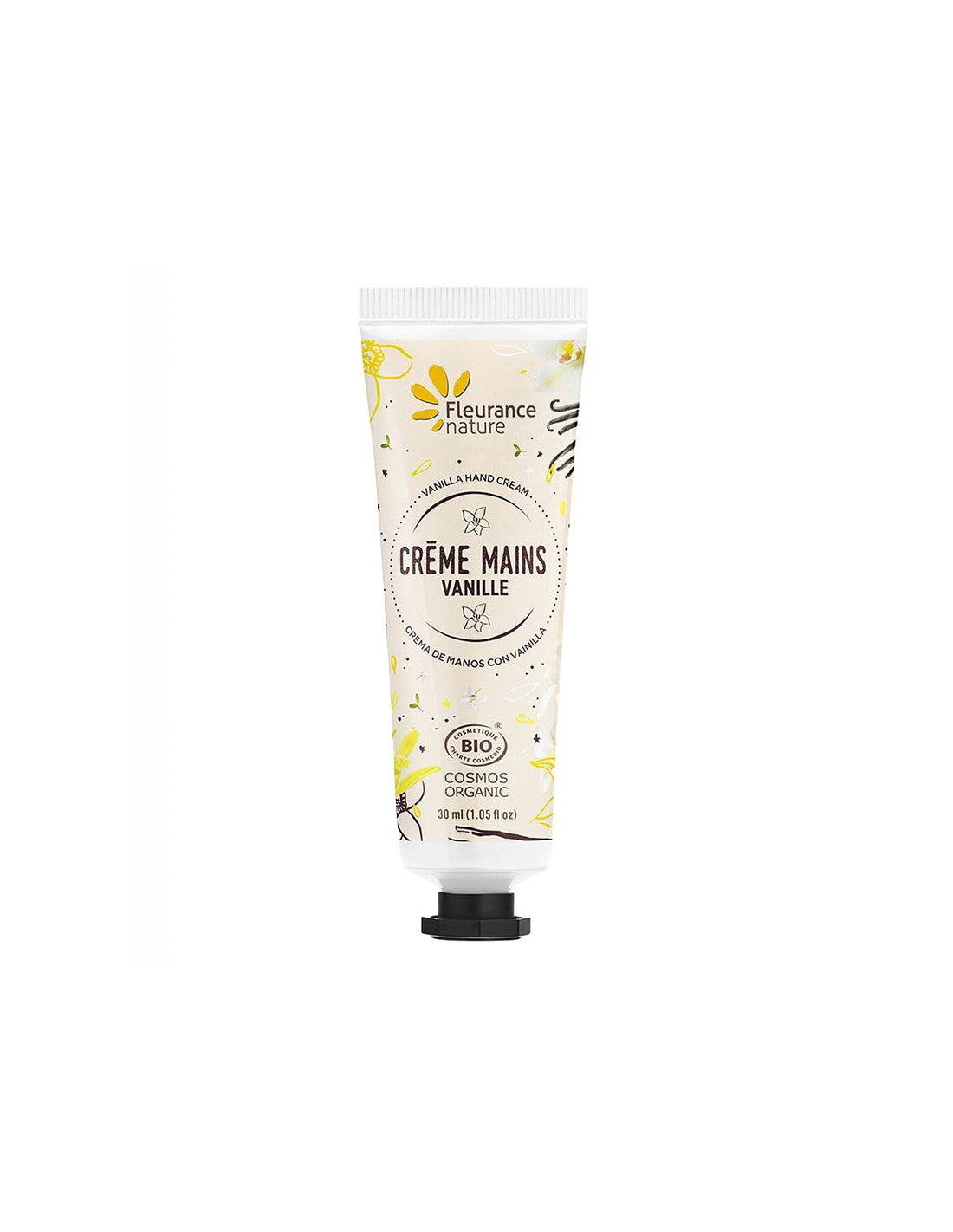 Hand Cream with Damacena Rose Floral Water, Shea Butter, Aloe Vera, Vanilla Scent, 30ml Fleurance Nature - Nutra Best Europe