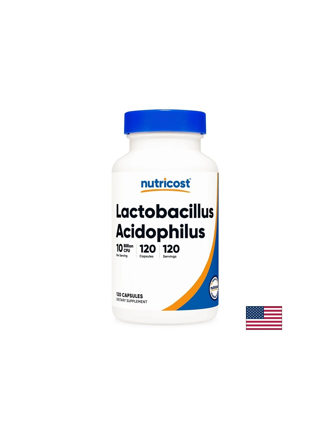 Lactobacillus acidophilus 10 милиарда активни пробиотици - чревен баланс и пробиотична защита, 120 капсули