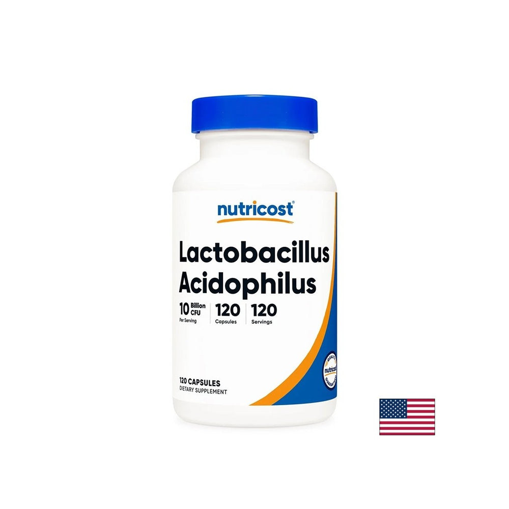 Lactobacillus acidophilus 10 милиарда активни пробиотици - чревен баланс и пробиотична защита, 120 капсули