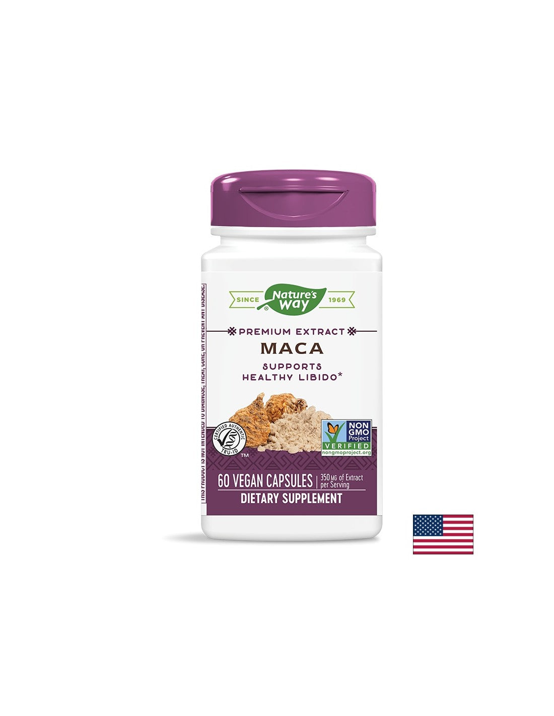 MACA - MACA 350 mg, 60 капсули Nature Way