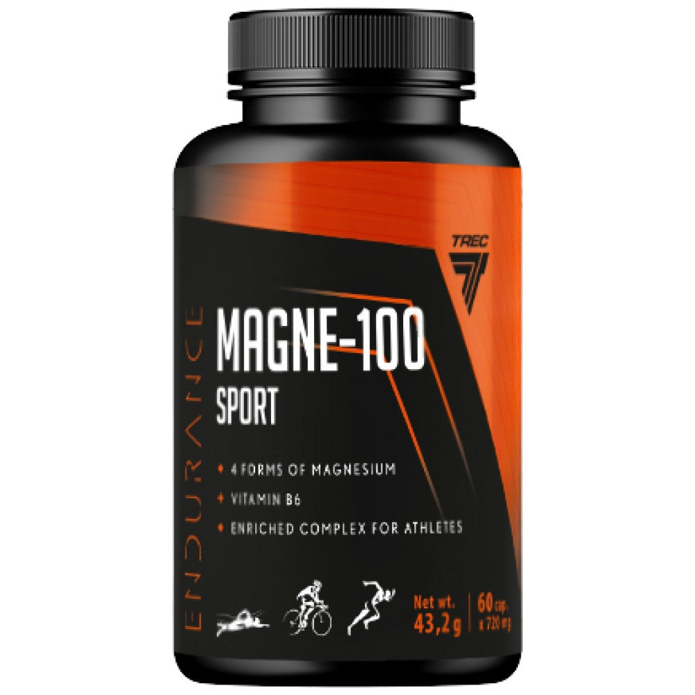 Magne 100 Sport Endurance | Обогатен магнезиев комплекс - 60 капсули