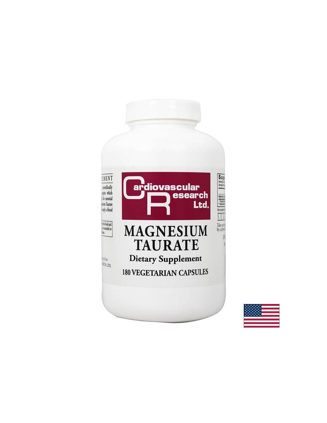 Магнезий (Таурат) - нервна система, сърдечно -съдова функция, здраве на мускулите, 180 капсули