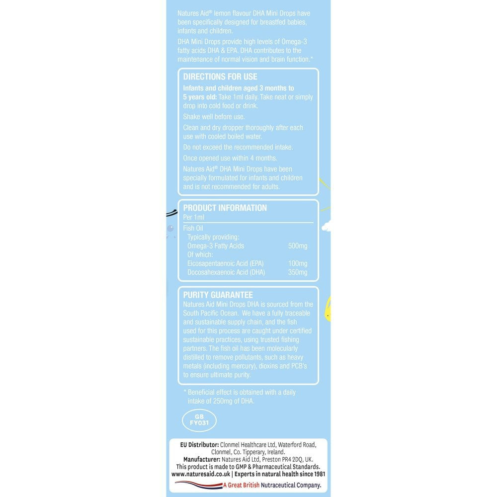 Omega 3 капки за деца (Kids Omega-3 Mini Drops) 50ml Naturesaid