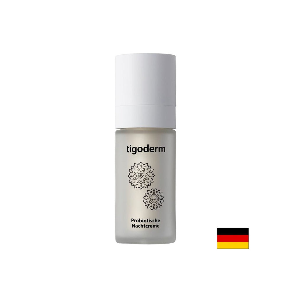 Нощен крем с пробиотичен фермент от Bacillus subtilis tigoderm - възстановяване и баланс на кожата през нощта, 30 ml