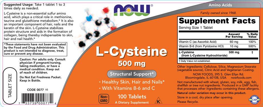 L -цистеин 500 mg - 100 таблетки