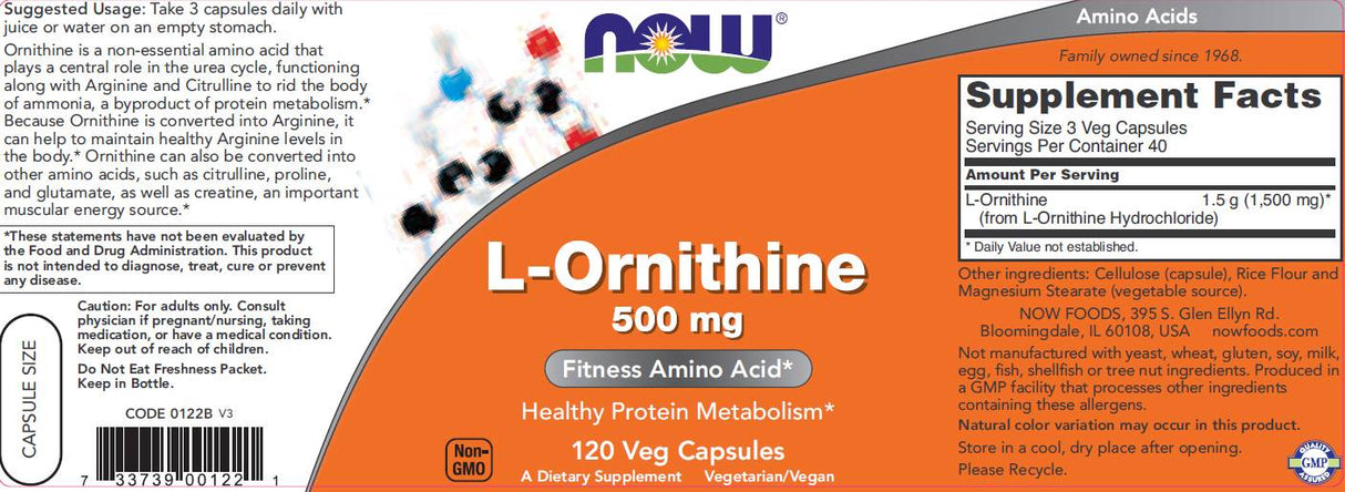 L -ornithine 500 mg - 60 капсули